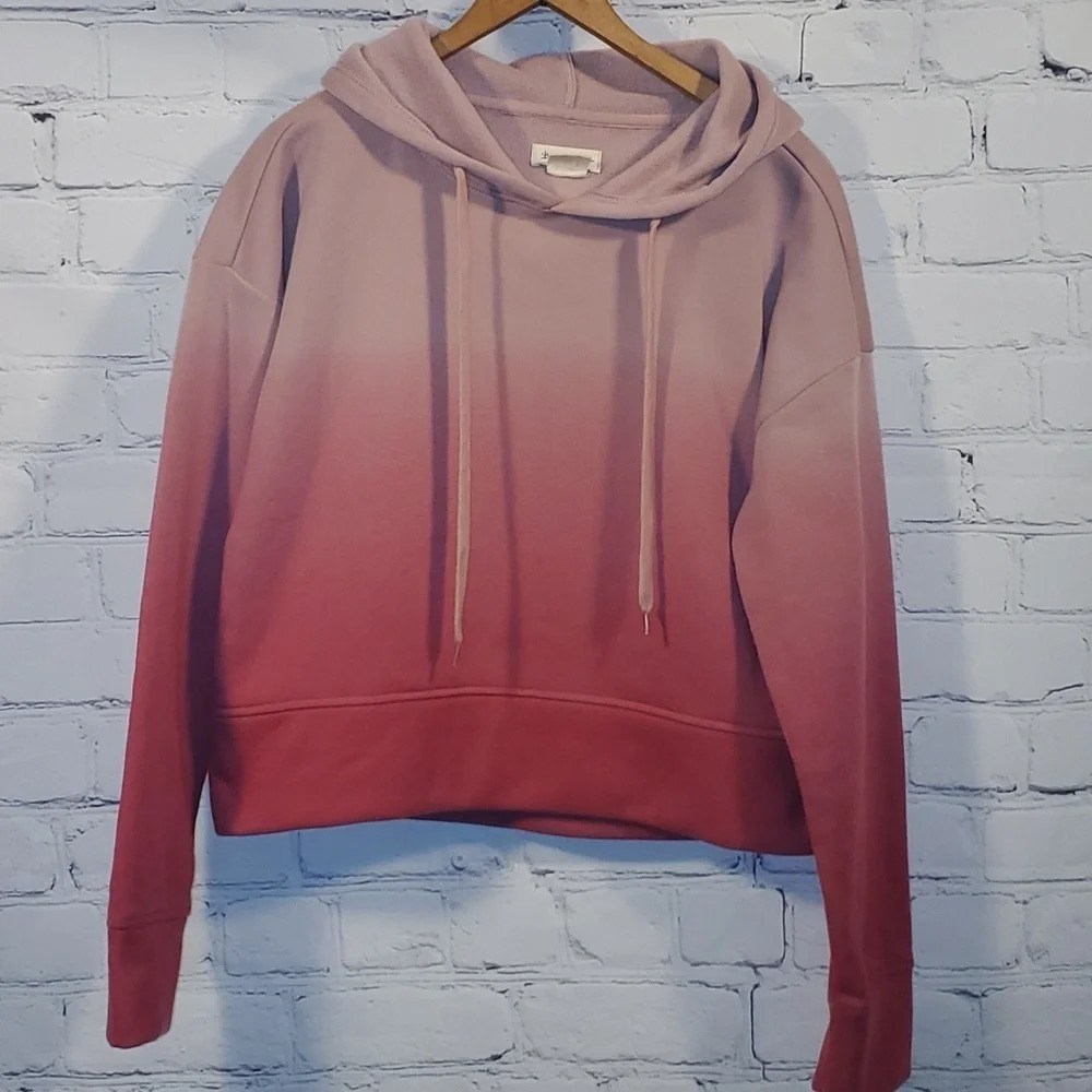 Brooklyn Cloth Redish Crop Sweatshirt w Hoodie
